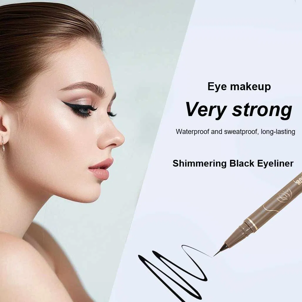 Ultra-Fine Permanent Hypoallergenic Natural Vegan Brown Black Waterproof Smudge Proof Liquid Eyeline