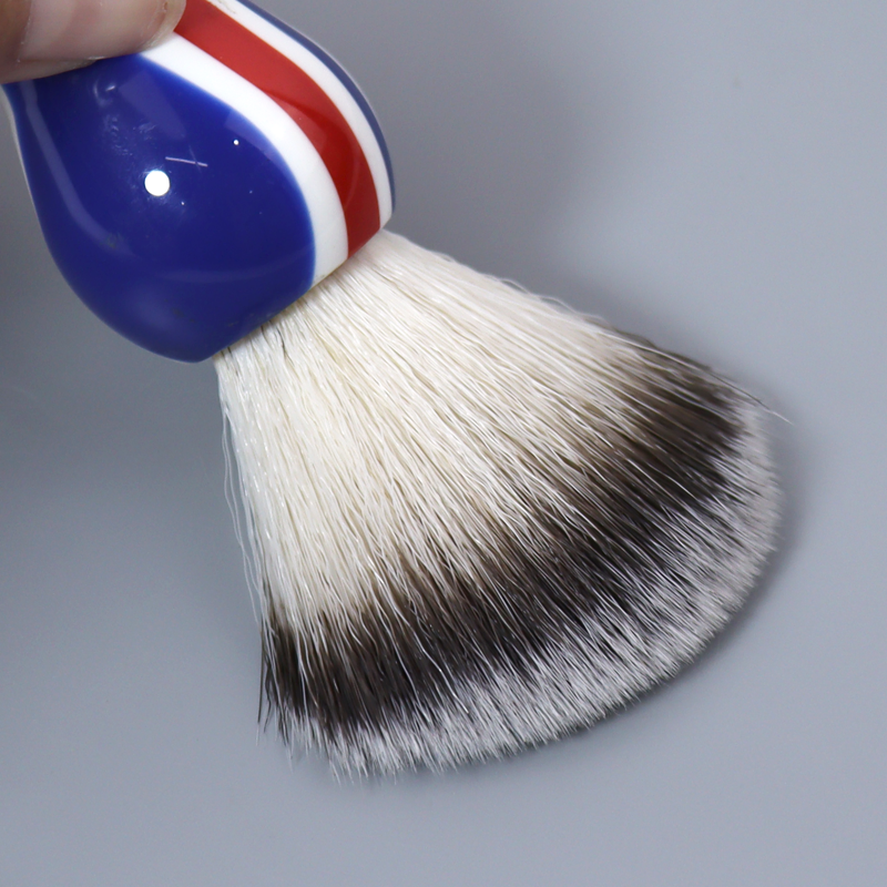 Men's Classic Resin Handle Face Shaving Brush Bristles Retro Striped Tie-Dyed Pure Badger Legacy Barber Shaving Brush