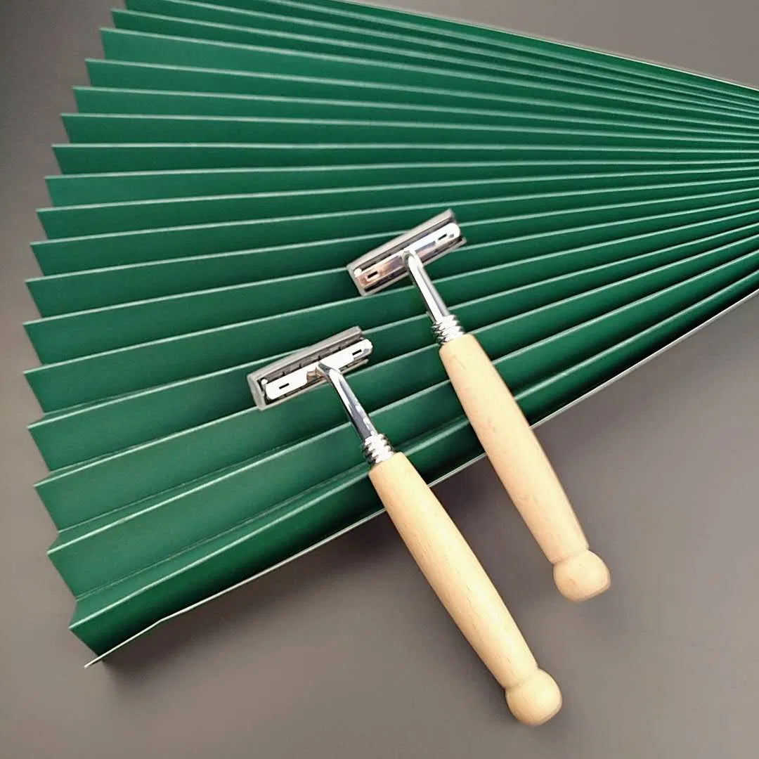 Natural Bamboo Razor Wooden Razor Replacement Head Biodegradable