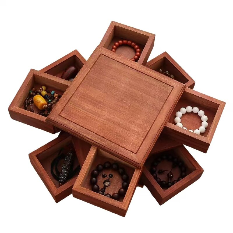 Solid Wood Rotating Luban Snack Box