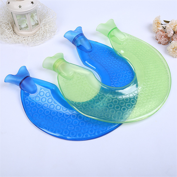 Custom Useful 1400ml U Shaped Water-Filling PVC Neck Warm Hot Water Bag Hot Water Bottle