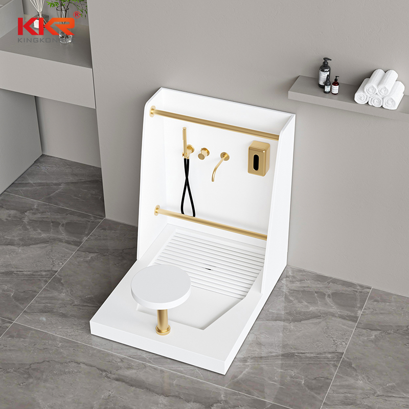 Premium Wudu Basin – Islamic Ablution Solid Surface Sink for Mosques & Prayer Rooms