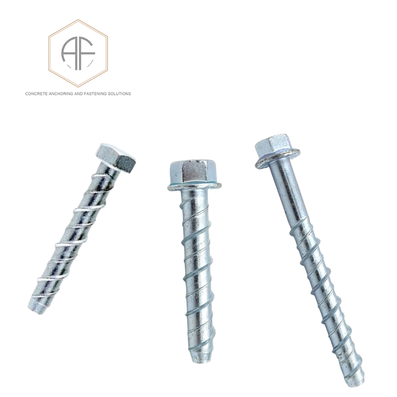 Concrete Screw with Hex Head Masonry M6-M16 Zinc Plated Concrete Anchor Screw for Self Drilling Screw