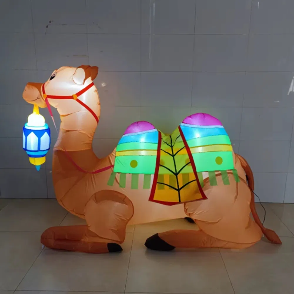 Boyi 6FT Built-in LED Muslim Outdoor Festival Decorations Inflatable Model Yard Garden Deco Inflatable Ramadan Camel