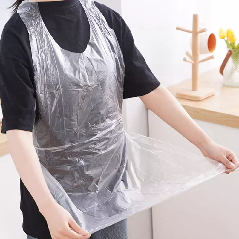 Good Quality Transparent Blue Customized Colors PE Disposable Plastic Apron