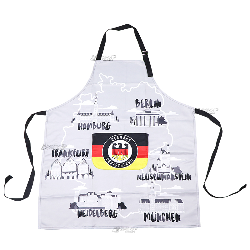 Custom Logo Printed Polyester Waterproof Chef Kids Polyester Souvenir Kitchen Cooking Apron