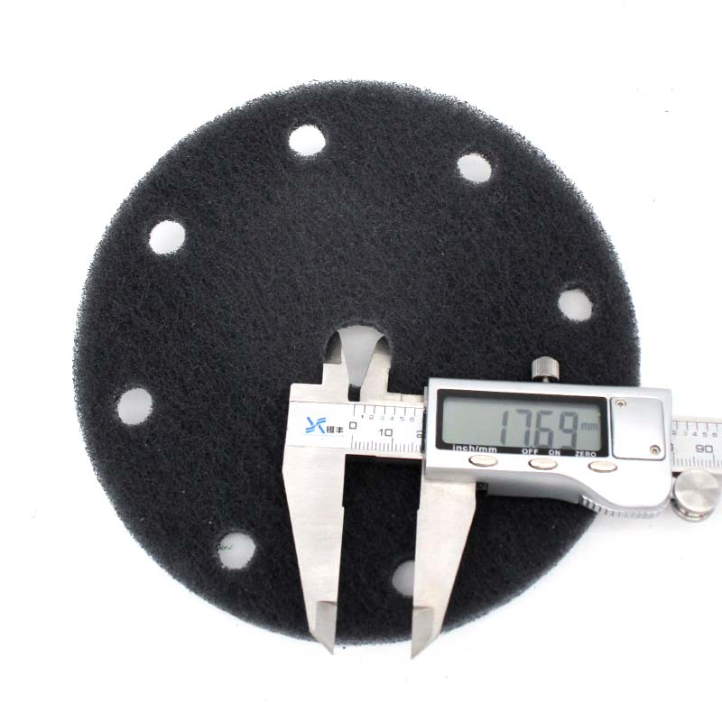 6 Inch 150mm Round Hook and Loop 9-Hole Scouring Pad Industrial Heavy Duty Nylon Cleaning Cloth