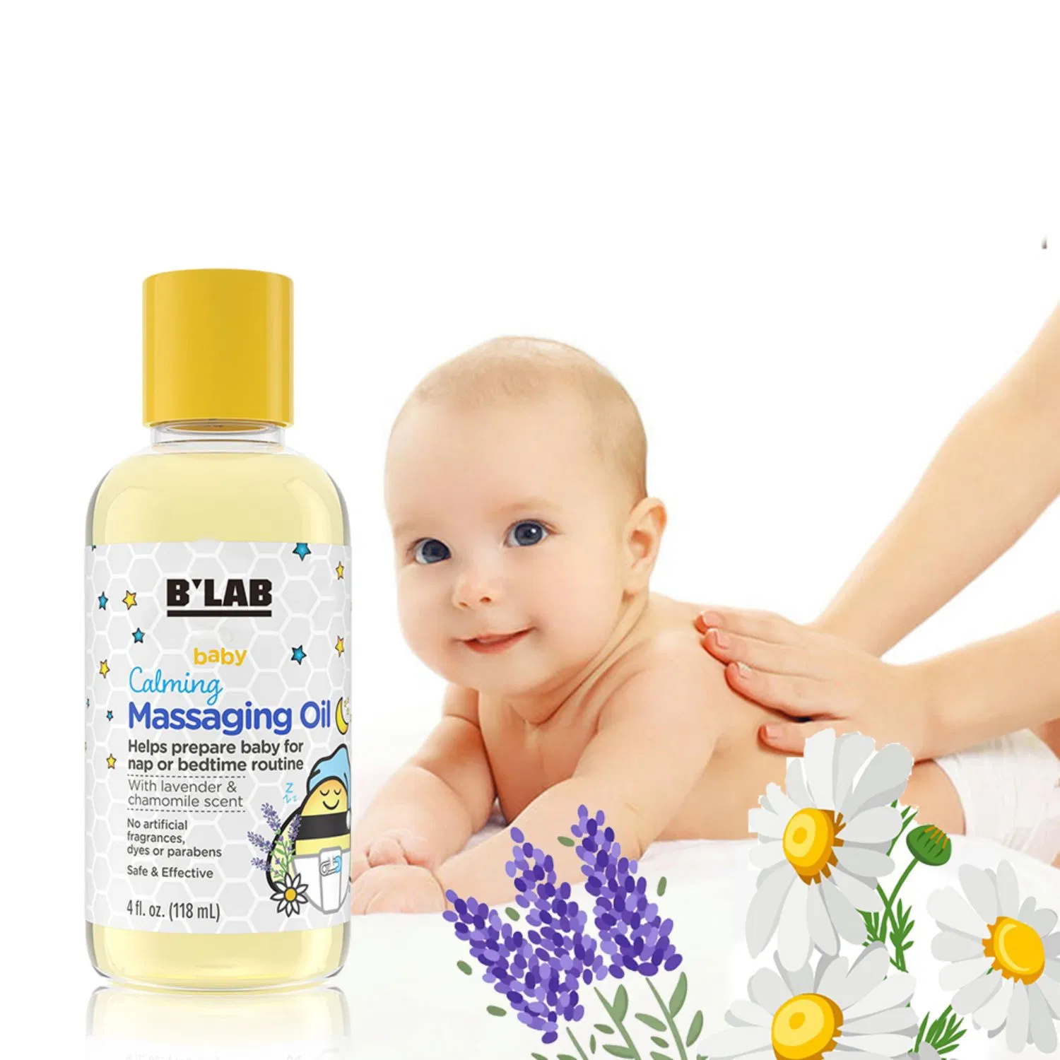 Hot Selling OEM ODM Chamomile and Lavender Baby Calming Massage Oil