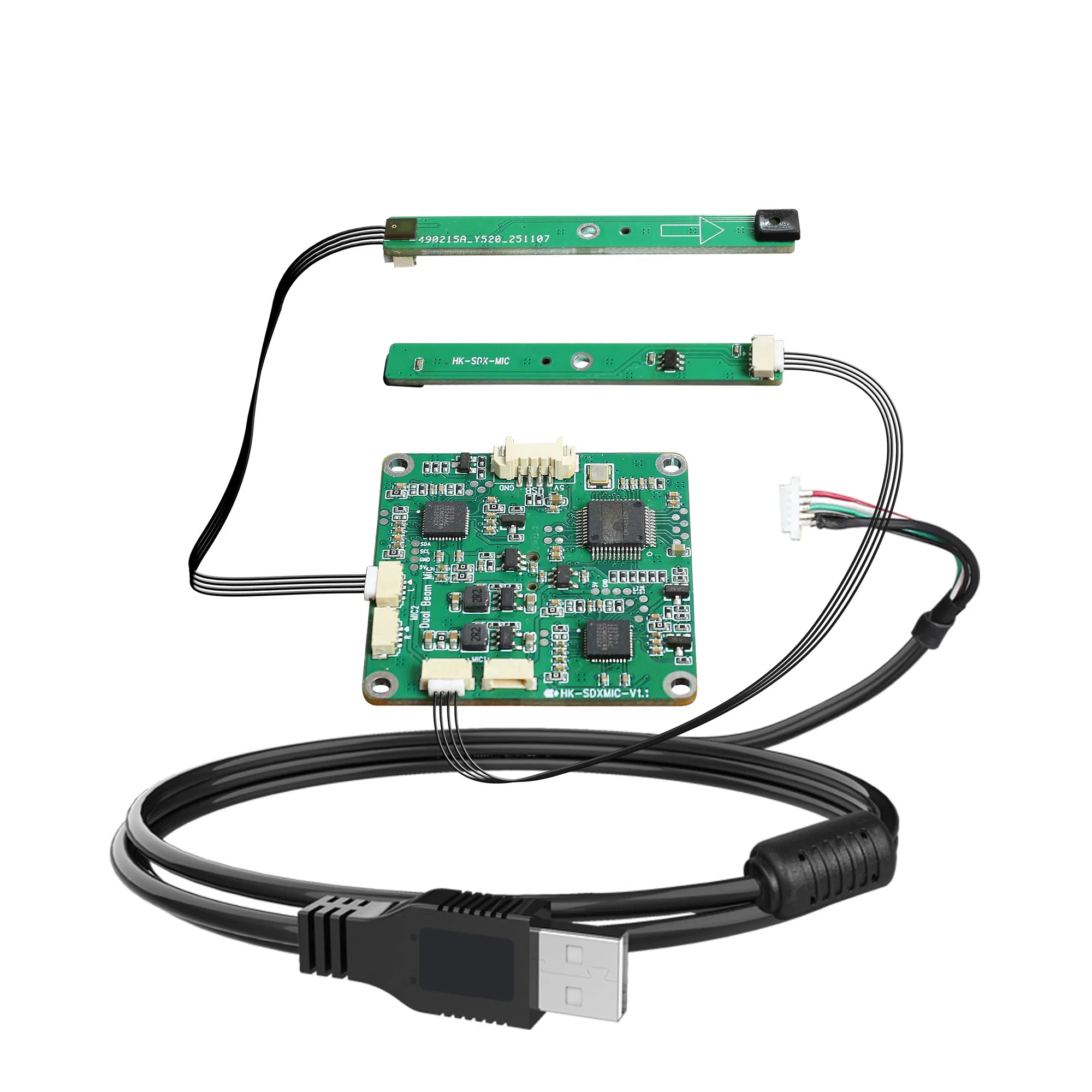 4 Mic Beamforming Conference Mic Front & Rear Pickup, Plug-and-Play USB