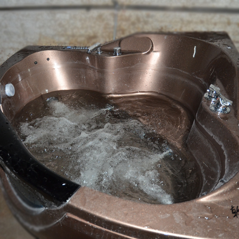 Угловая гидромассажная ванна для двоих с LED подсветкой