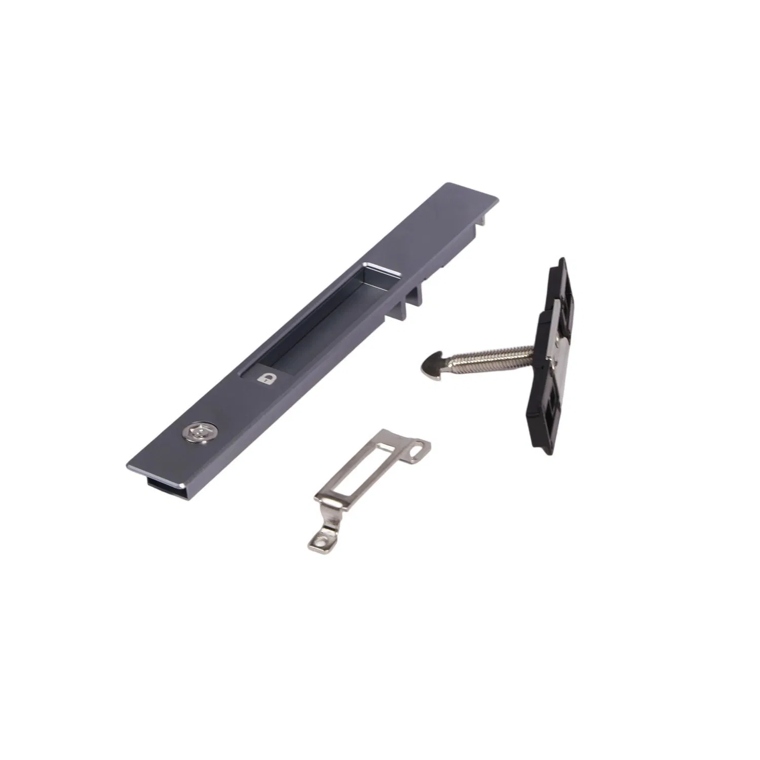 Sleek Modern Aluminum Slide Lock Hardware for Contemporary Interiors