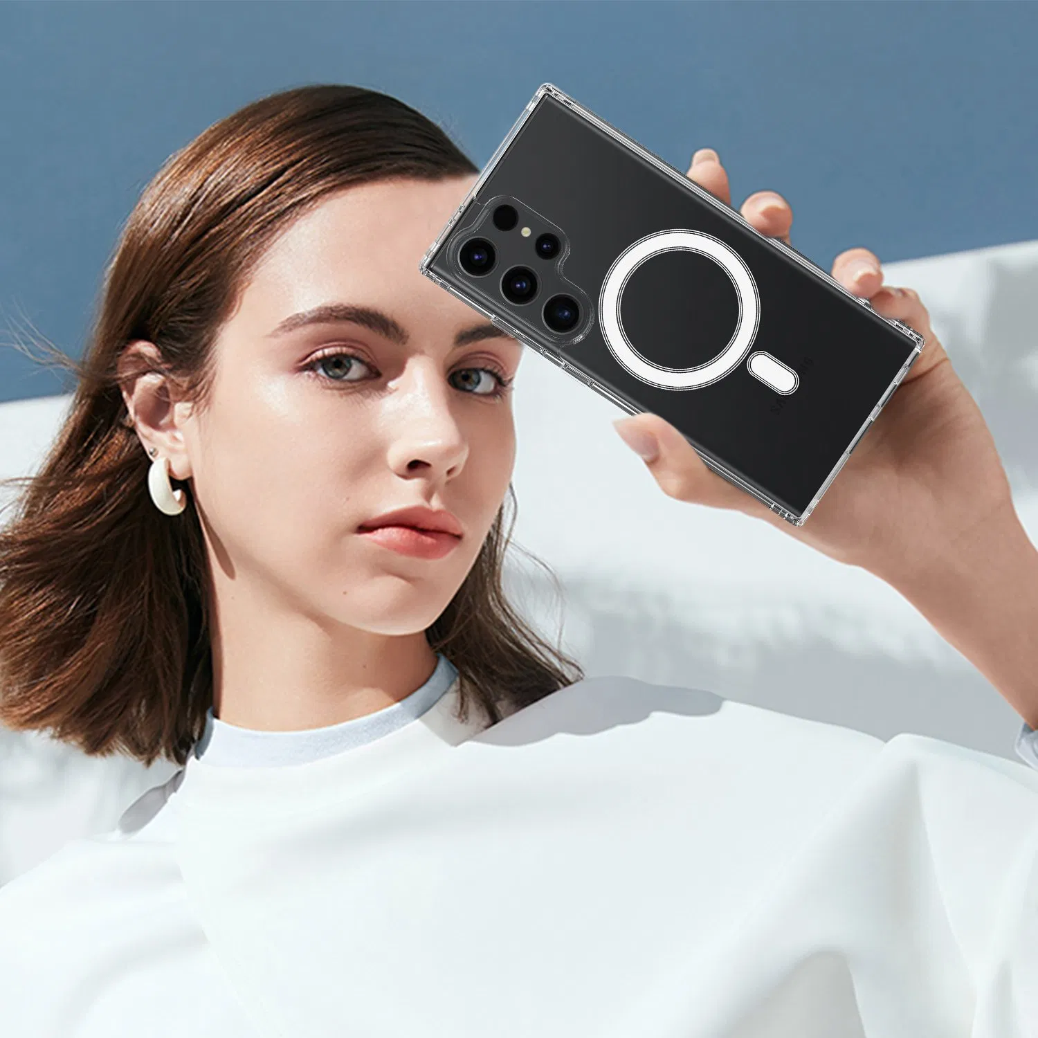 Магнитный чехол для Samsung S25 Ultra с поддержкой беспроводной зарядки