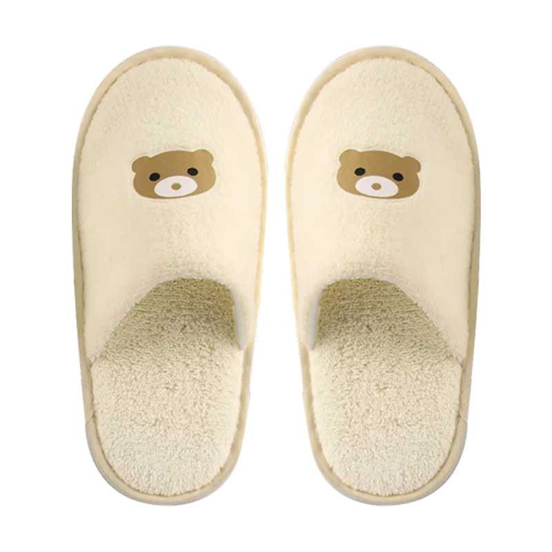 Hot Selling Premium Quality White Velour Cotton Hotel Kids Slippers Hotel Amenities