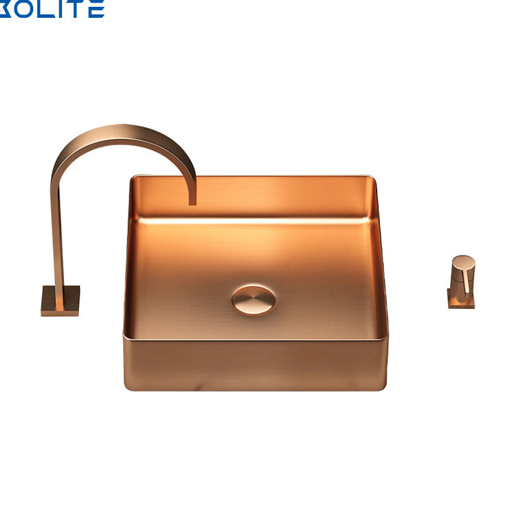 Metal Sanitary Ware Bath Fitting Water Faucet Tap Washbasin Sink Factory Direct Sales 304 Stainless Steel Sink