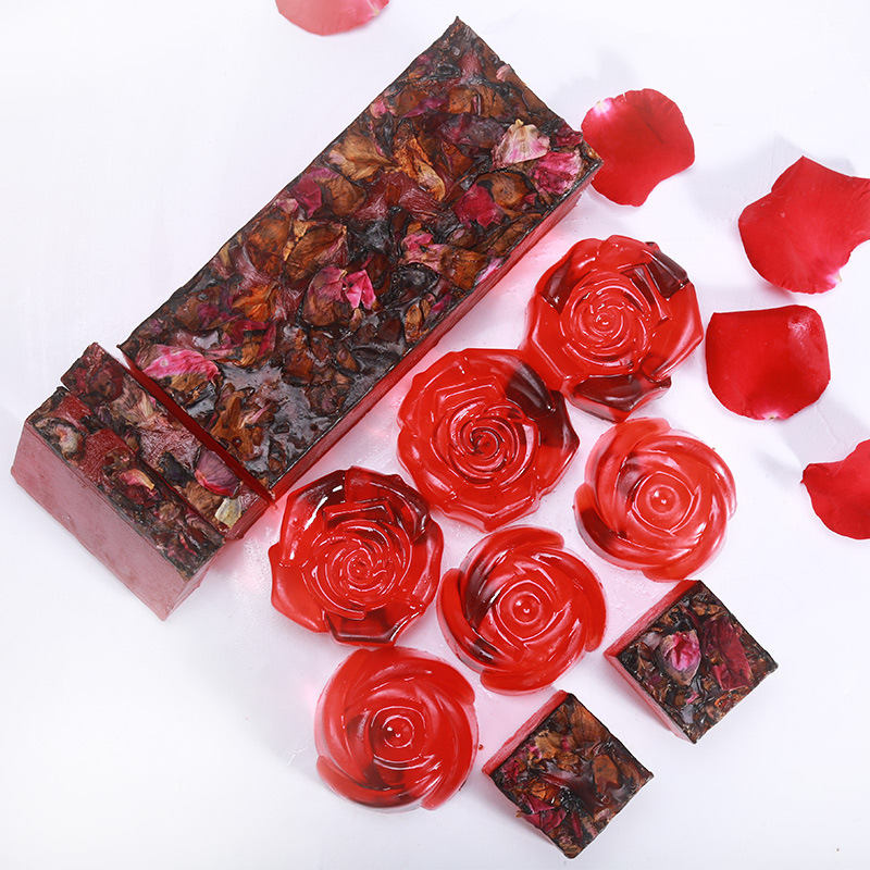 Handmade Rose Oil Natural Organic Cleansing Facial Soap Face Washing Soap