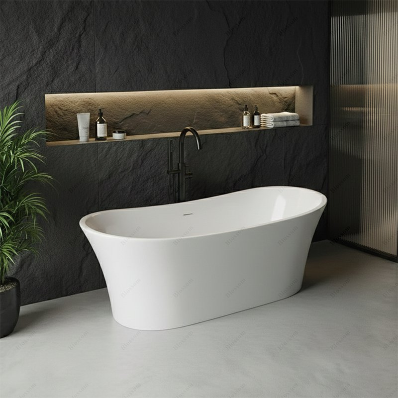 Угловая акриловая ванна с антибактериальным покрытием