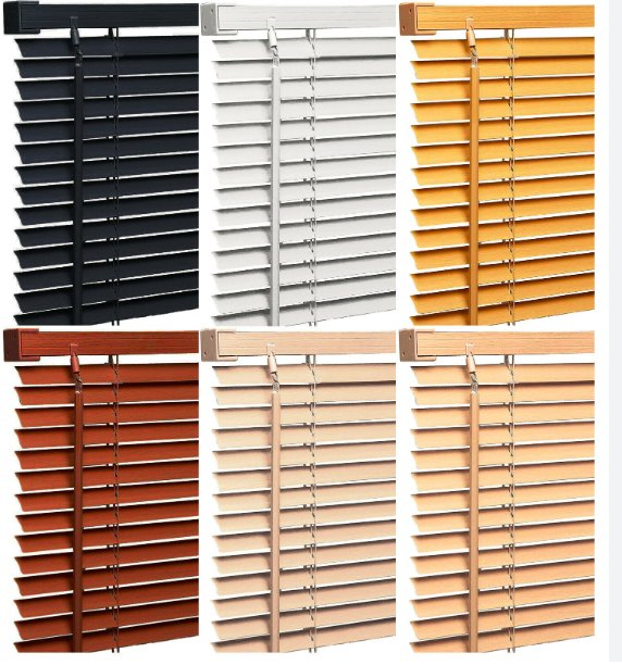 2 Inch 50mm White Blinds Faux Wood Cordless Horizontal Blind