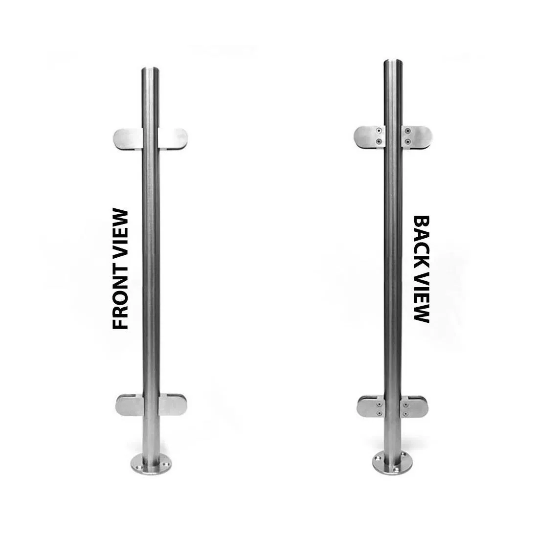Kinmade Post Glass Clamp Balcony Balustrade Handrail Stainless Steel Glass Railing