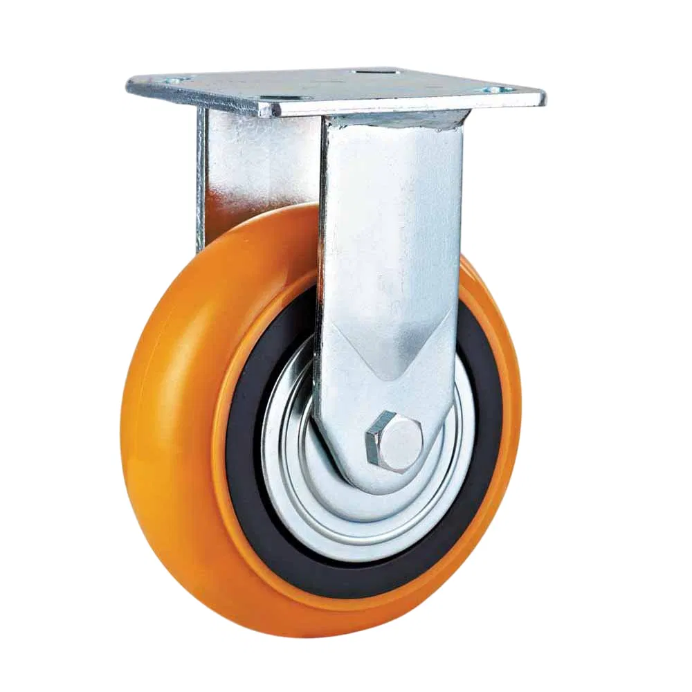 Heavy Duty PU Castor with Cast Iron Core and Cover