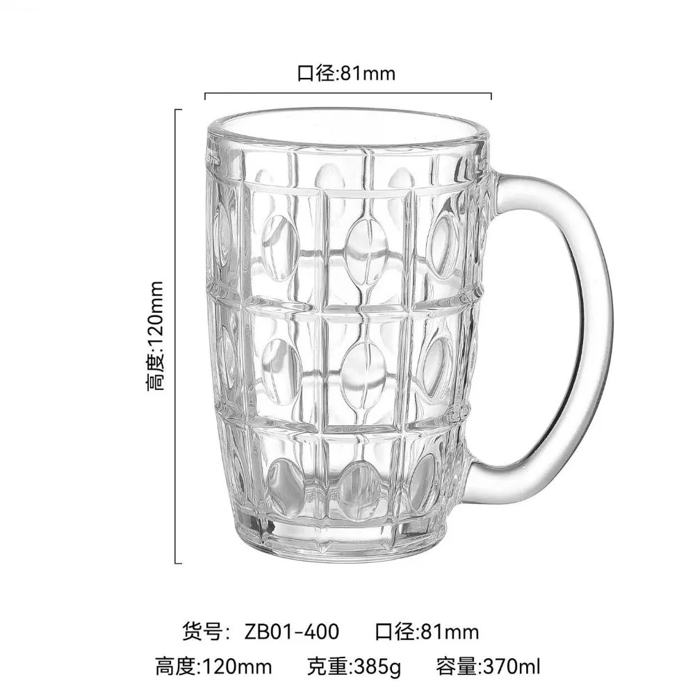 Simple Design Glass Handle Mug Pure and Elegant for Daily Use