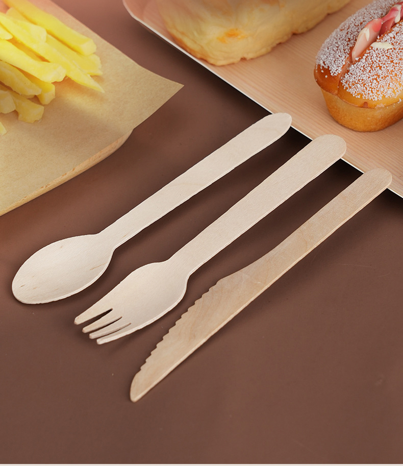 Chinese Supplier Disposable Birch Wooden Cutlery Eco-Friendly Spoon