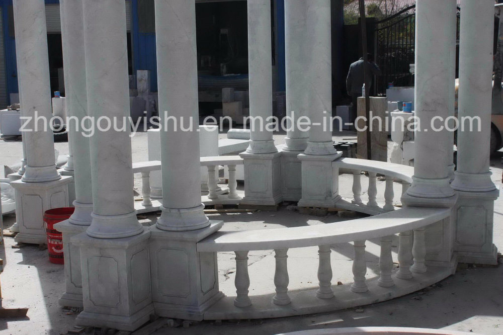 White Marble Carving Garden Decoration Gazebo