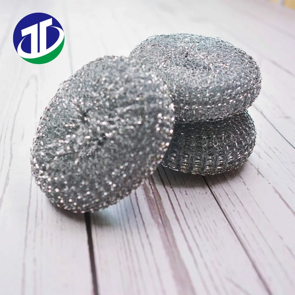 Galvanized Scourer Mesh Zinc Coated Scrubber Pot Clean Ball for Kitchen Cleaning