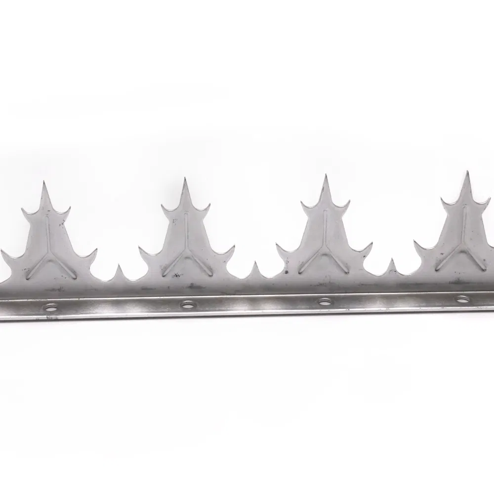 Anti-Climb Security Sharp Razor Galvanized Metal Wall Spikes