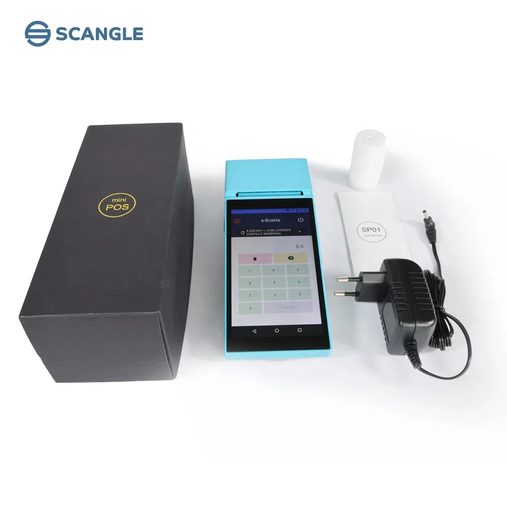 Scangle Cheap Portable Android Handheld POS Terminal /Mini POS Systems with 58mm Thermal Printer