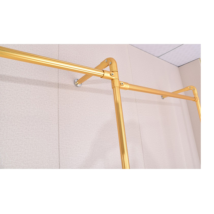 Vintage Industrial Style Golden Double Clothing Drying Rack