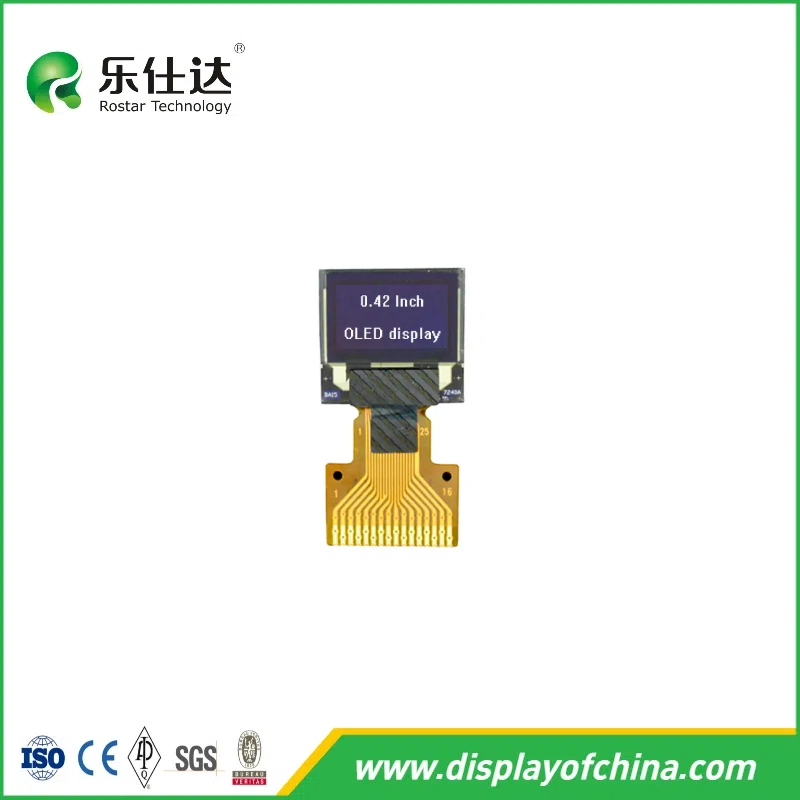 0.42 Inch OLED Display 70*40 Dots 16pin LCD Screen with Spi4 Interface