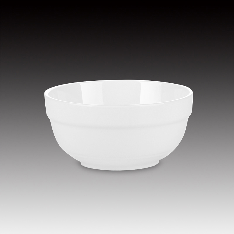 7" Daily Use Classic Fine White Porcelain Noodle Bowls Rice Bowl for Restaurant Clear Bowl
