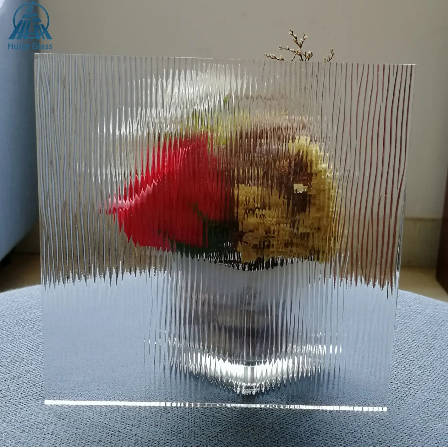 New Design Customized Home Decoration Patterned Baroque Glass Texture Cast Glass