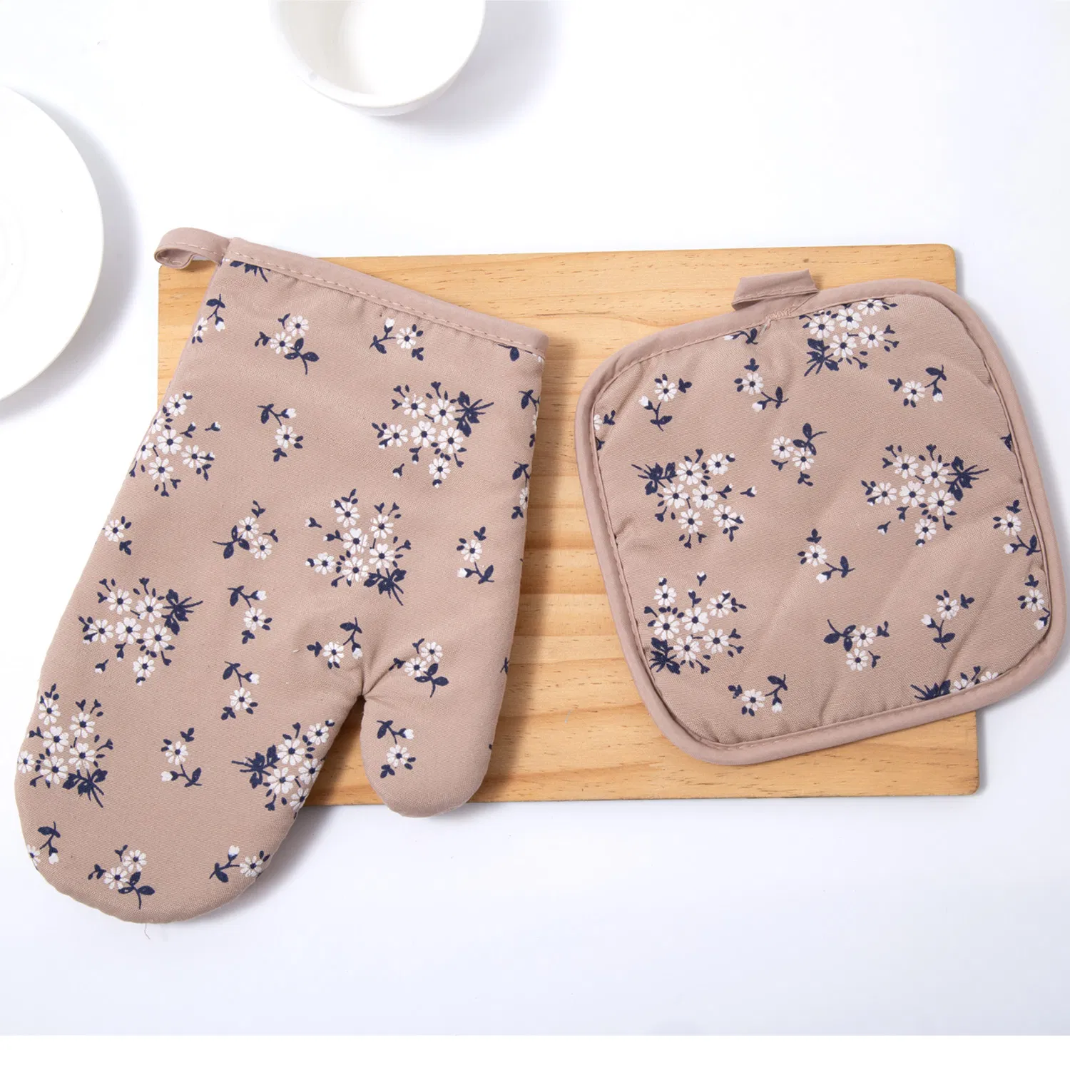 Heat Resistant Kitchen Cotton Set Customized Logo Microwave Oven Mitt Glove