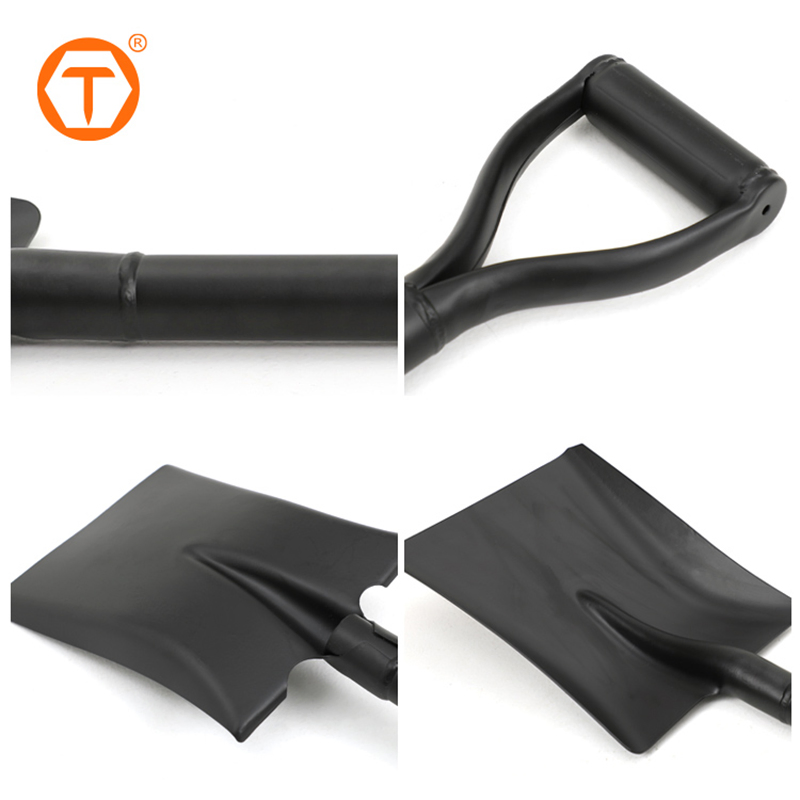 China Factory Product High Quality Farming Tools Agricultural Square Spade Shovel with Metal Y-Grip