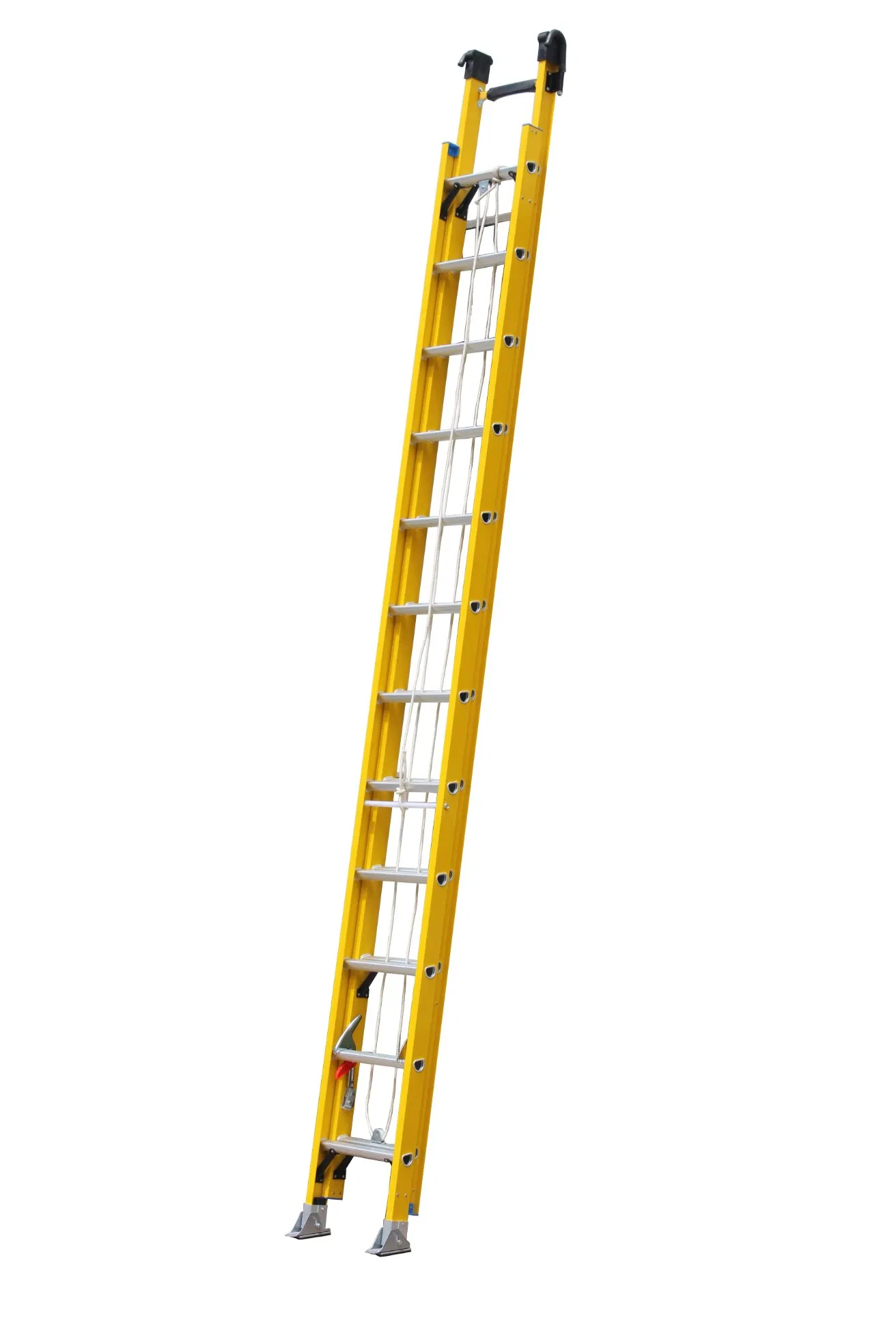Portable Extension Fiberglass Ladder 2 Sections Fiberglass Extensive Step Ladder with Rope
