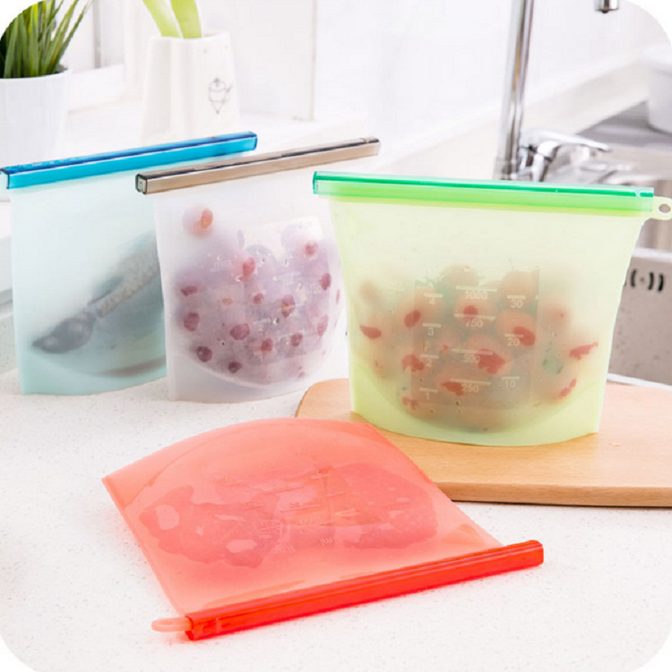 Dishwasher Safe Reusable Bags, Leakproof Reusable Freezer Bags, BPA Free Food Storage Bags for Lunch Marinate Food Travel