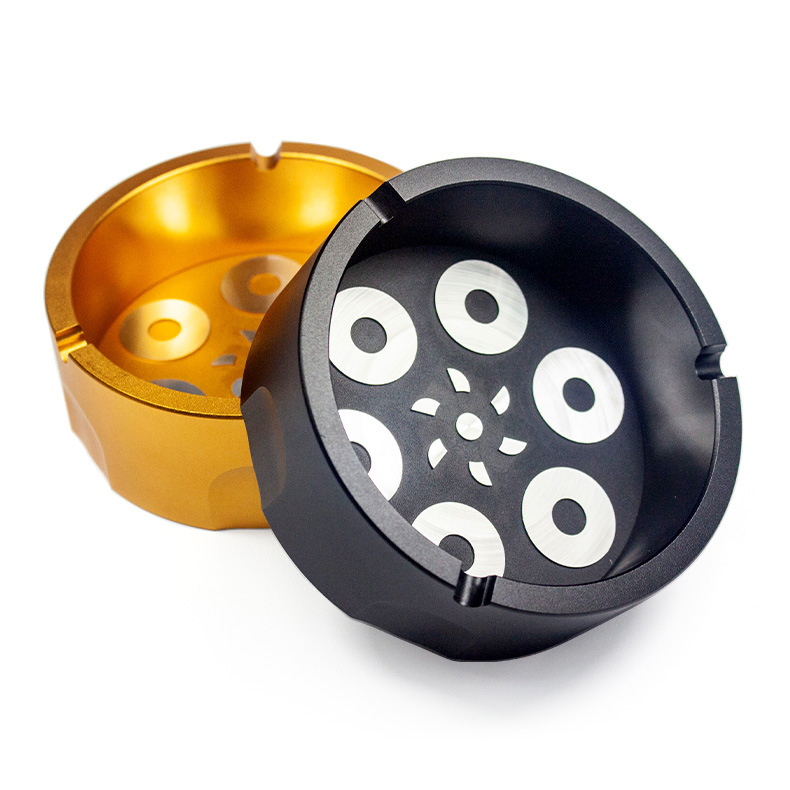 Metal Aluminum Alloy Cigarette Ashtray DAB Tool Revolver Ashtray Smoking Accessories