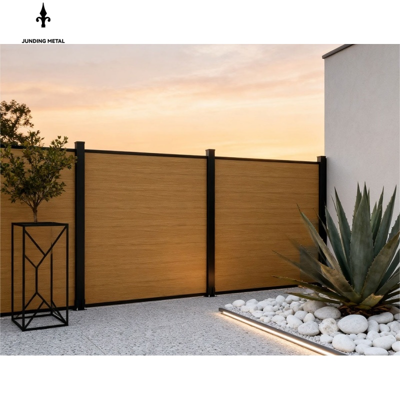 UV-Resistant Waterproof Construction Temporary WPC Garden Fence for Pool Area