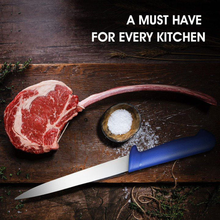 Нож для обвалки мяса и рыбы из нержавеющей стали