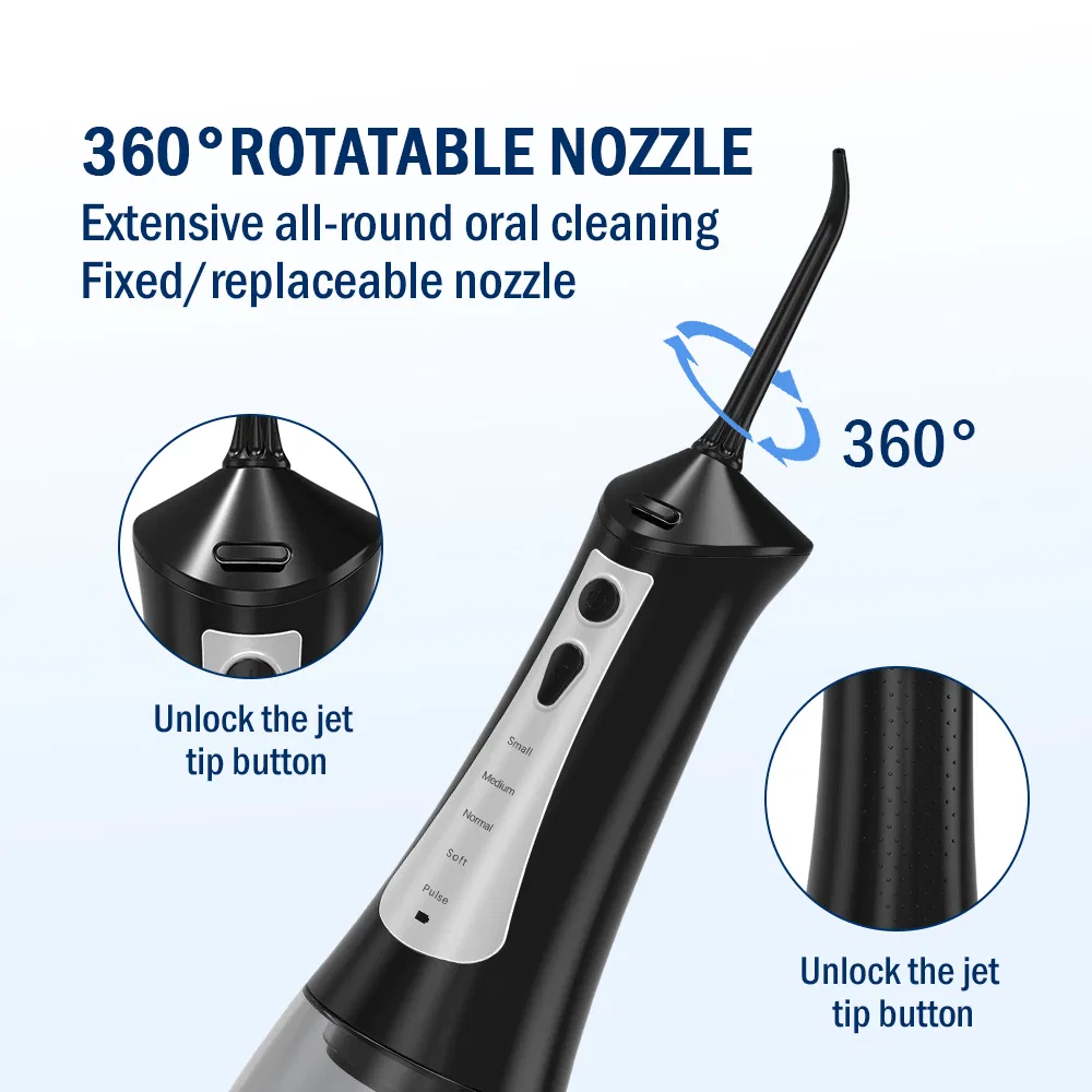Portable Dental Irrigator Oral Cleaner Rechargeable Teeth Cleaning
