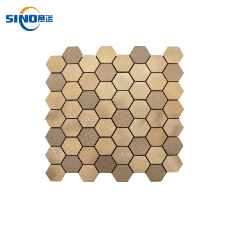 Металлическая мозаика Алюминий Шестигранник для стен и пола