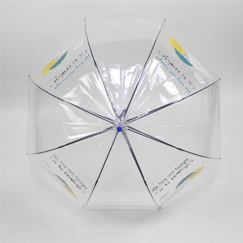 Прозрачный зонт-трость с логотипом на заказ