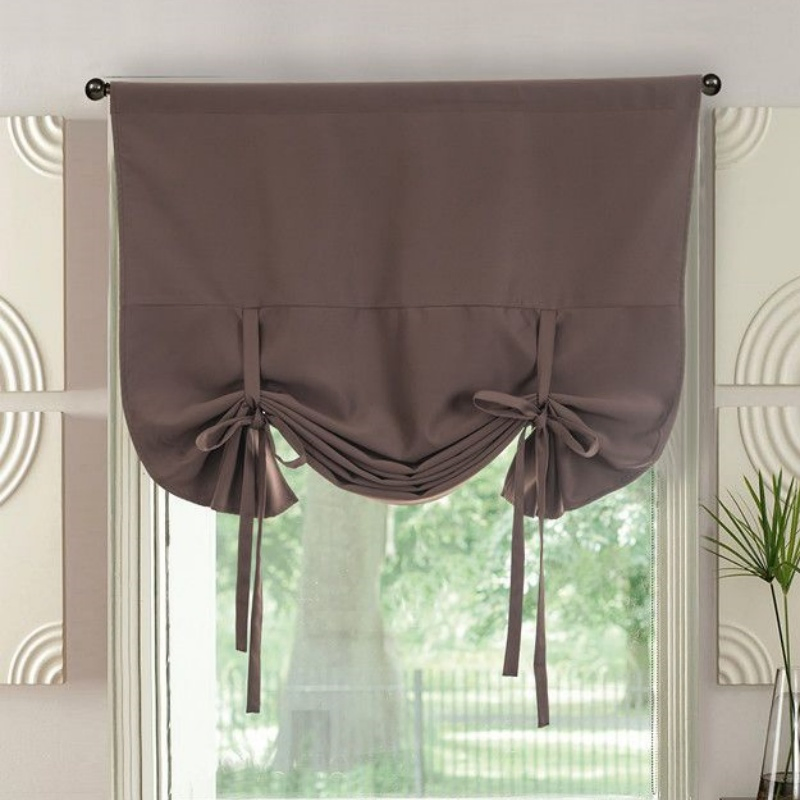 Plain and No Screen Indoor Window Roman Shade Curtain