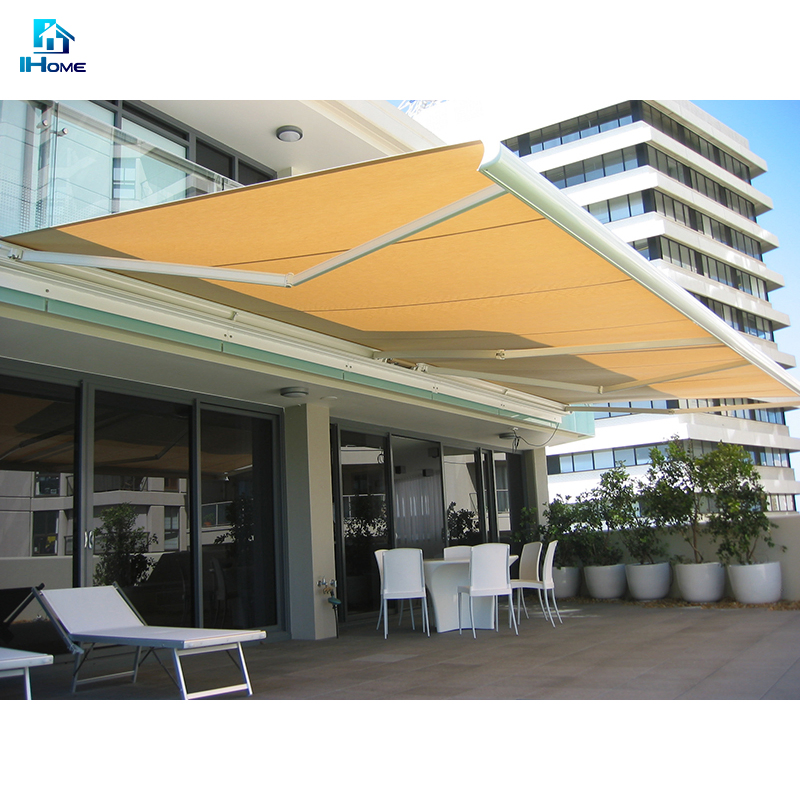 High Quality Aluminium Full Cassette Retractable Awning Sun Shade with LED for Outdoor