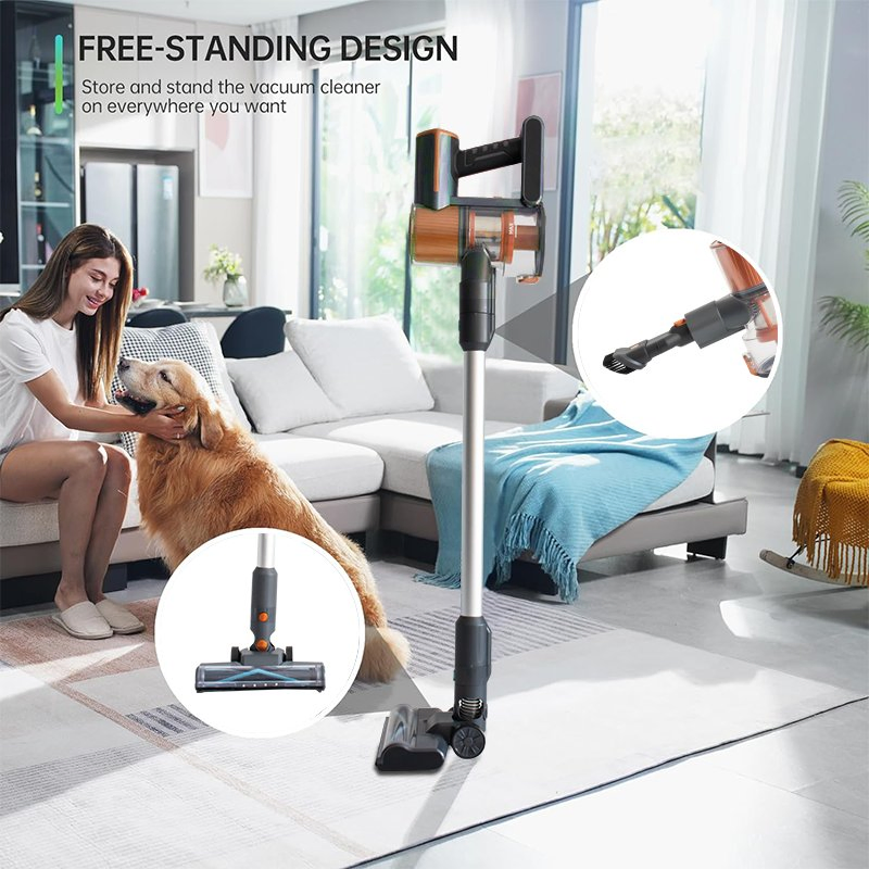 Purolf 2 In1 Stick Battery Vacuum Strong Suction Auto Home Electric Stick Handheld Wireless Vertical Vacuum Cleaner