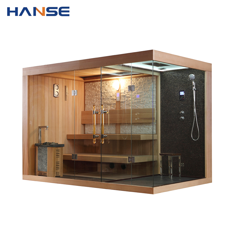 Luxury Sauna Cabin and Economy Steam Shower Room Modern Dry Wet Steam Bath Sauna Room