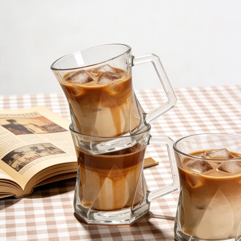 Wholesale 250 Ml Glass Cup Coffee Cup Beer Cup Tea Cup with Handle