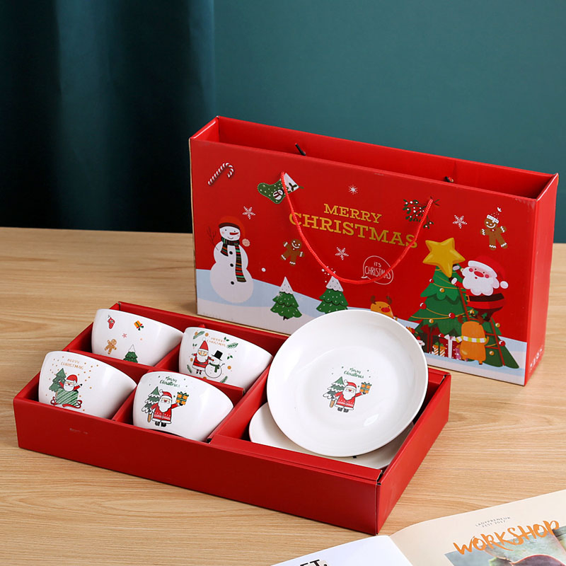 Holiday Dinnerware Christmas Decoration Unique Gift Ceramic Dinner Bowl
