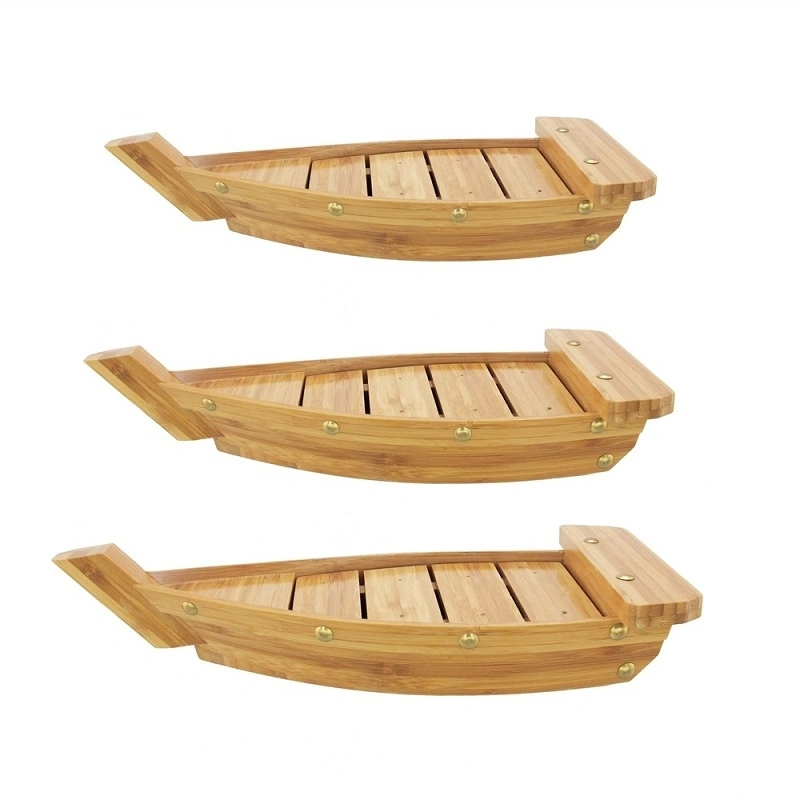Japanese Wooden Pine Sushi Boat/Plate/Tray /Cone